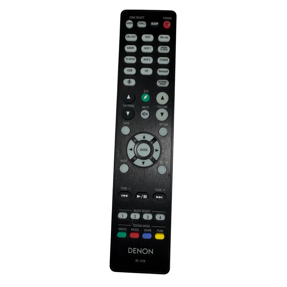 Denon RC-1218 AV Receiver Remote Control Black Replacement RC1218